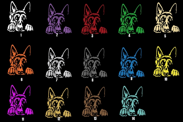 Autoaufkleber "Deutscher Schäferhund" Kopf
