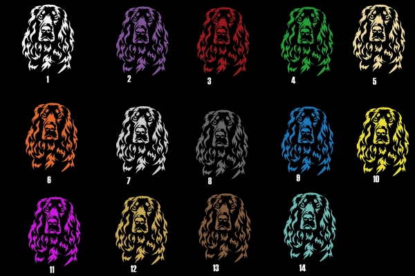 Autoaufkleber "Field Spaniel" Kopf