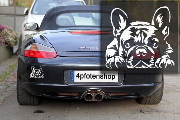 Autoaufkleber "Französische Bulldogge" Kontur