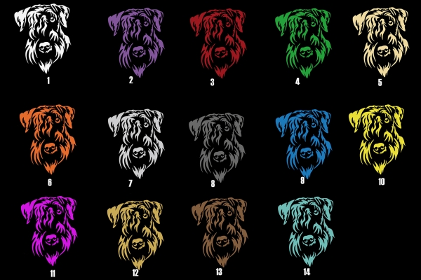 Autoaufkleber "Cesky Terrier" Kopf