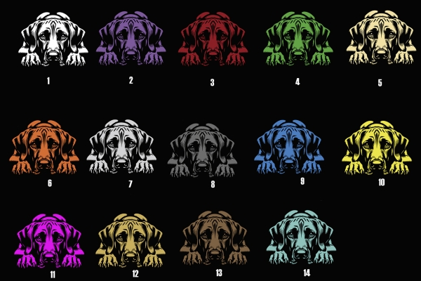 Autoaufkleber "Rhodesian Ridgeback" Kontur