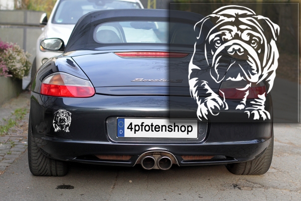 Autoaufkleber "Englische Bulldogge" Kontur