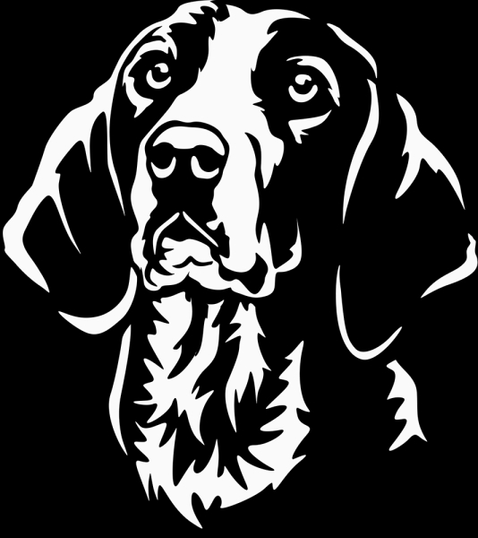 Aufkleber Finnischer Laufhund Kopf