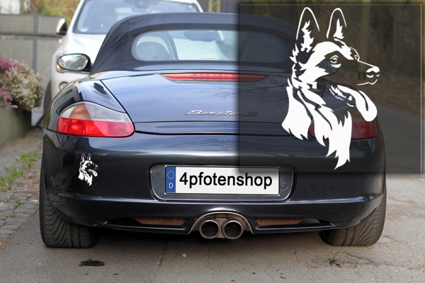 Autoaufkleber "Malinois" Kopf