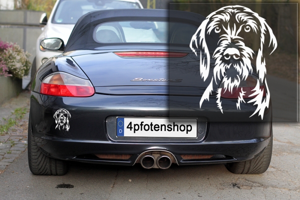 Autoaufkleber "Pudelpointer" Kopf