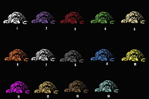 Autoaufkleber "Shih-Tzu" Kopf