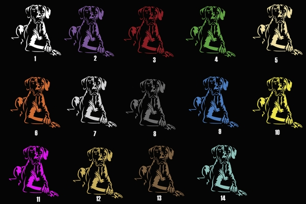 Autoaufkleber "Rhodesian Ridgeback" Kontur