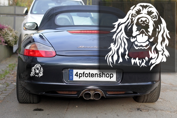 Autoaufkleber "Sussex Spaniel" Kopf