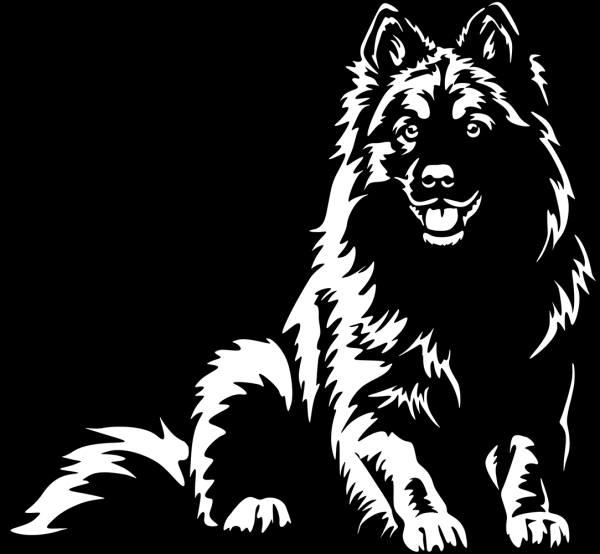 Aufkleber Wolfsspitz