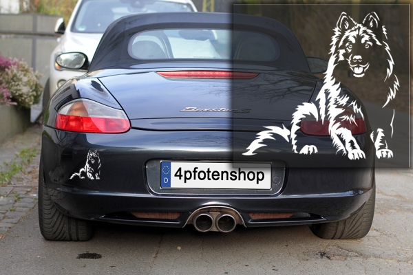 Autoaufkleber "Wolfsspitz" Kontur