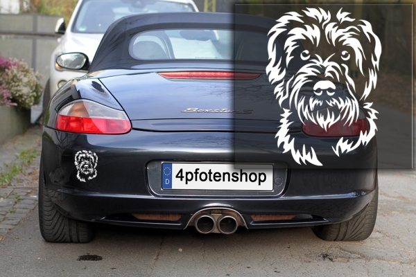 Autoaufkleber "Irish Glen of Imaal Terrier" Kopf