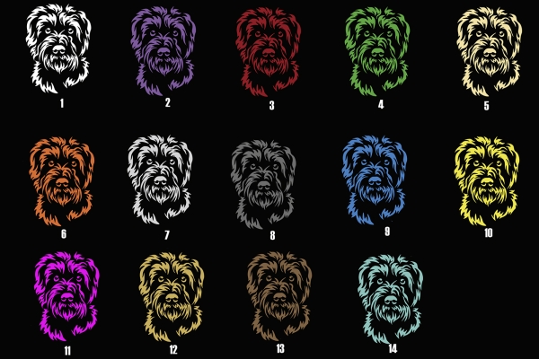 Autoaufkleber "Irish Glen of Imaal Terrier" Kopf