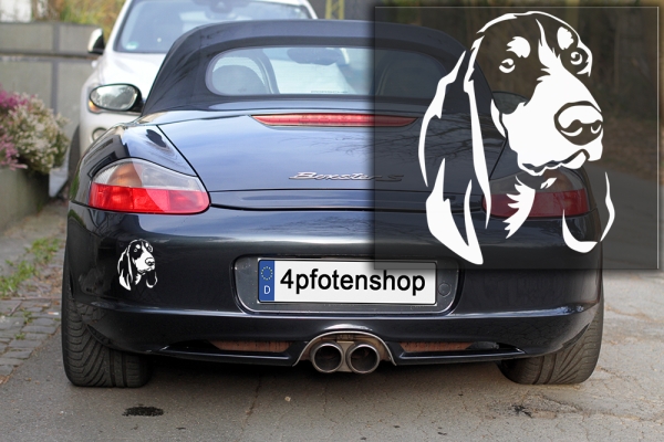 Autoaufkleber "Luzerner Laufhund" Kopf