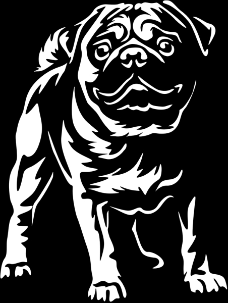 Aufkleber Mops