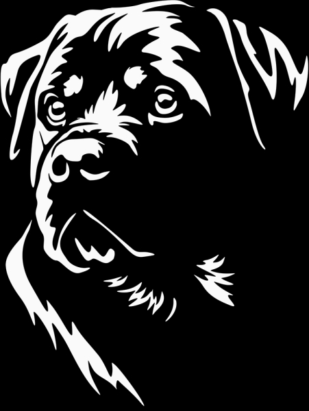 Aufkleber Rottweiler Kopf