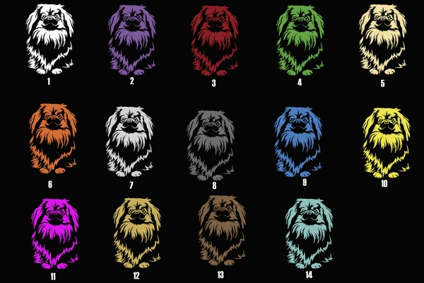 Autoaufkleber "Pekinese" Kontur