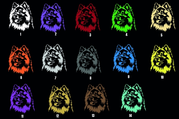Autoaufkleber "Eurasier" Kopf