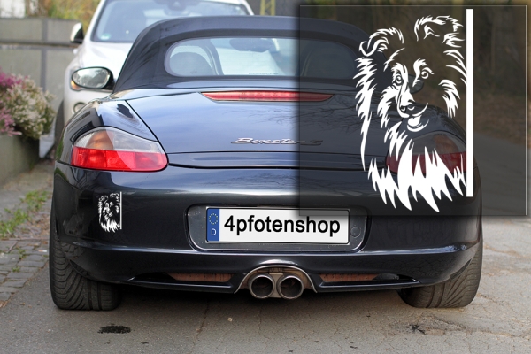 Autoaufkleber "Sheltie" Kopf