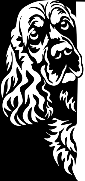 Aufkleber Cocker Spaniel Kopf