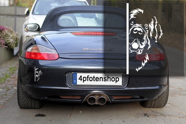Autoaufkleber "Neufundländer" Kopf