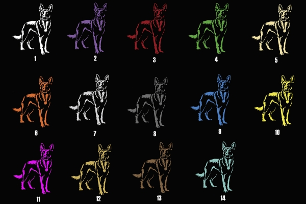 Autoaufkleber "Malinois" Kontur