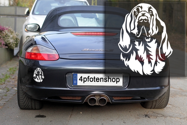 Autoaufkleber "Bloodhound" Kopf