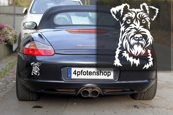 Autoaufkleber "Foxterrier (Drahthaar)" Kopf