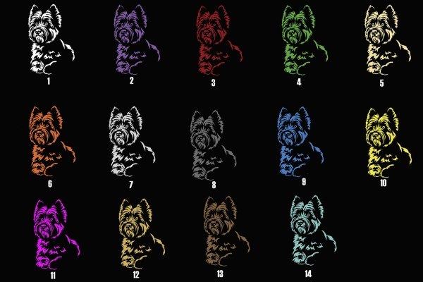 Autoaufkleber "Cairn Terrier" Kontur