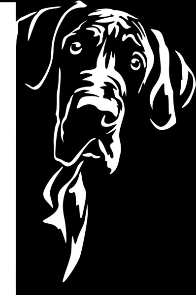 Aufkleber Dogge Kopf