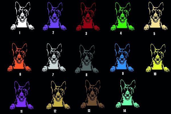 Autoaufkleber "Basenji" Kopf