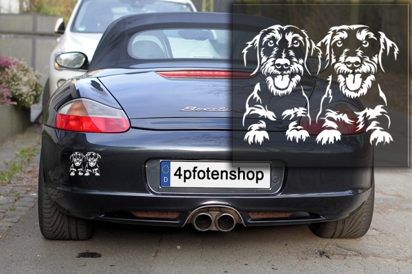 Autoaufkleber "Dackel (Rauhaar)" Kopf