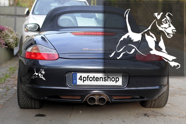 Autoaufkleber "Foxterrier (Glatthaar)" Kontur