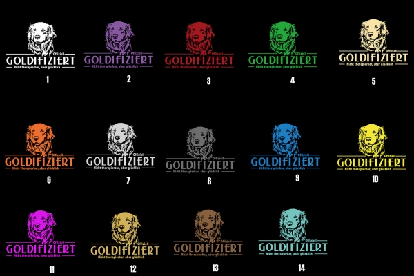 Aufkleber Golden Retriever "Goldifiziert"