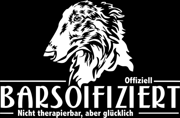 Aufkleber Barsoi "Barsoifiziert"