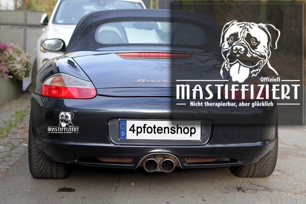 Aufkleber Bullmastiff "Mastiffiziert"