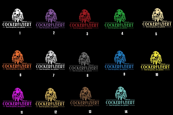 Aufkleber Cocker Spaniel "Cockerfiziert"