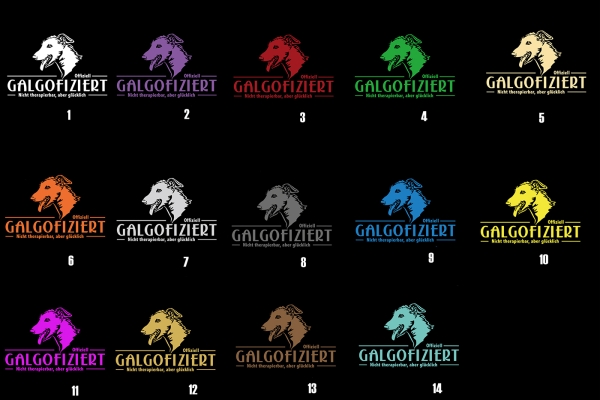 Aufkleber Galgo (Rauhaar) "Galgofiziert"