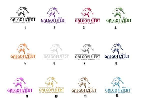 Aufkleber Galgo (Rauhaar) "Galgofiziert"