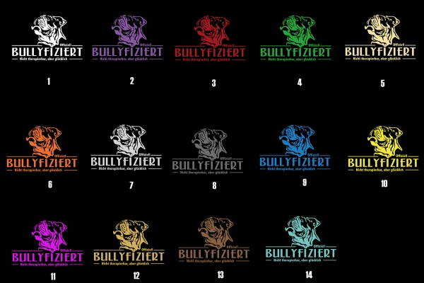 Aufkleber Englische Bulldogge "Bullyfiziert"