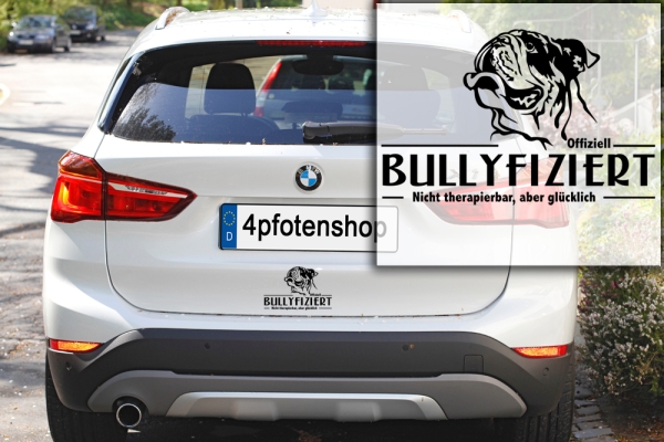 Aufkleber Englische Bulldogge "Bullyfiziert"