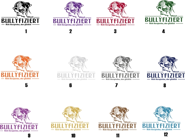 Aufkleber Englische Bulldogge "Bullyfiziert"