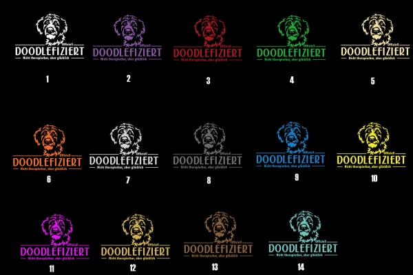 Aufkleber Aussiepoo "Doodlefiziert"