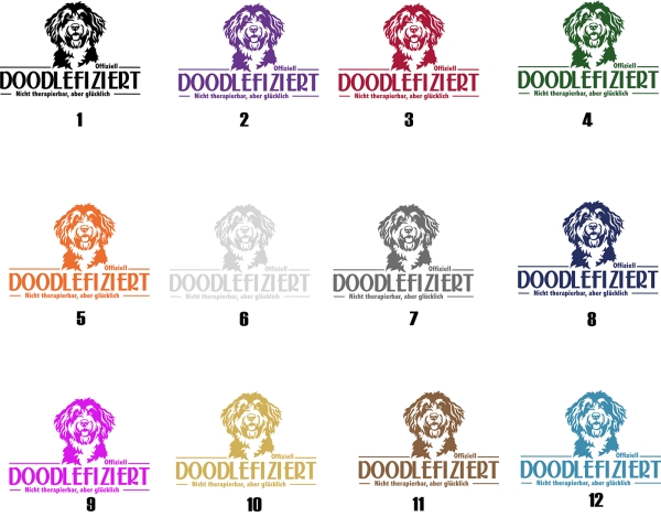 Aufkleber Bernedoodle "Doodlefiziert"