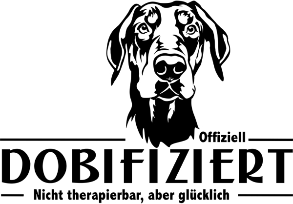 Aufkleber Dobermann