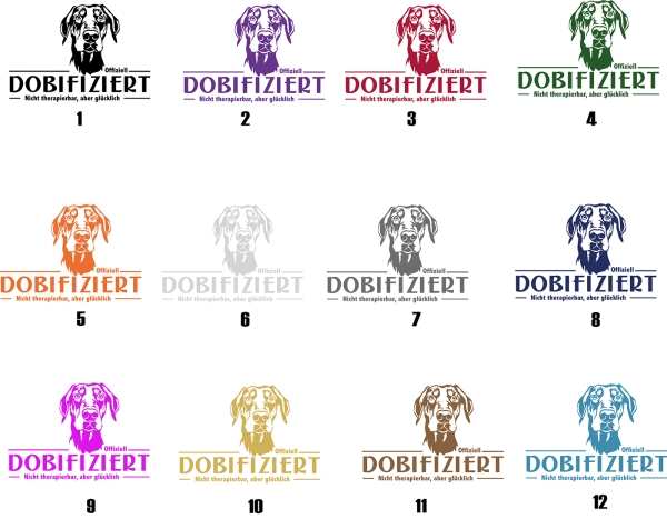 Aufkleber Dobermann "Dobifiziert"