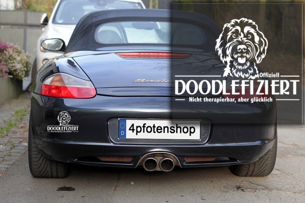 Aufkleber Golden Doodle "Doodlefiziert"