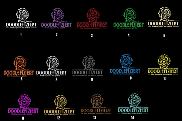 Aufkleber Golden Doodle "Doodlefiziert"