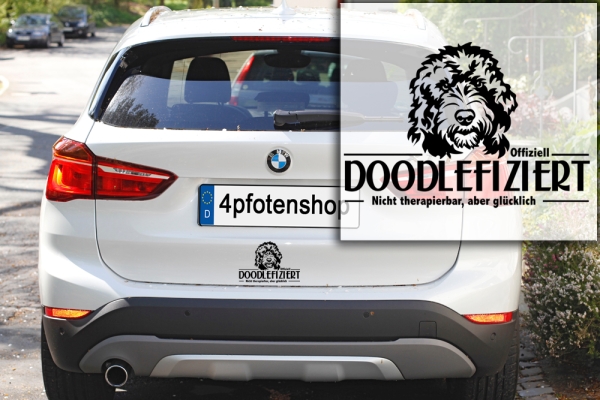 Aufkleber Labradoodle "Doodlefiziert"