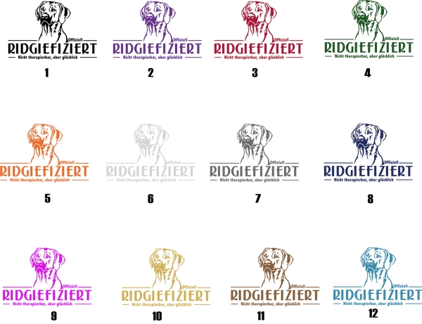 Aufkleber Rhodesian Ridgeback "Ridgiefiziert"