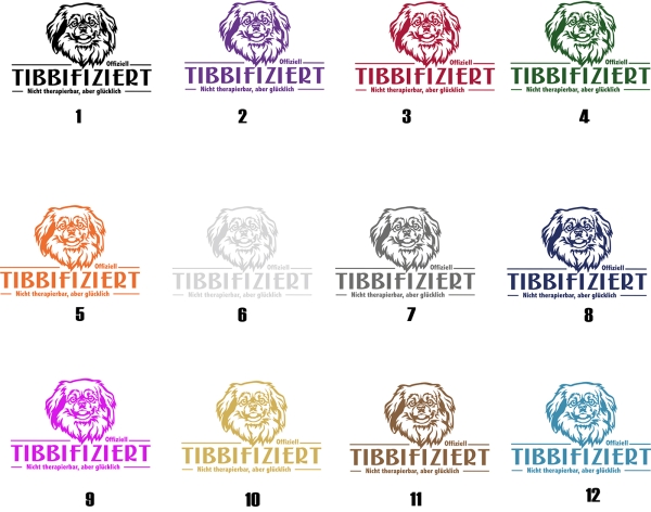 Aufkleber Tibet Spaniel "Tibbifiziert"